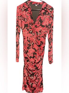 Tommy Hilfiger Red Paisley bodycon dress